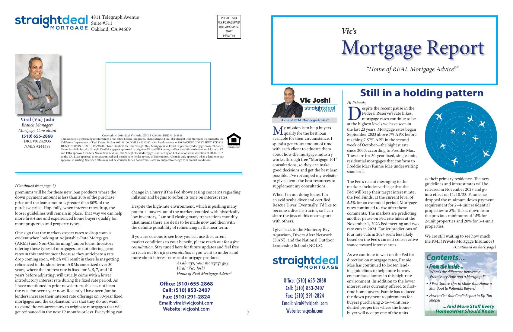 Vic's Mortgage Report, November 2023