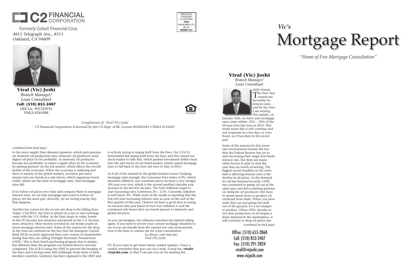 Vic's Mortgage Report, February 2015