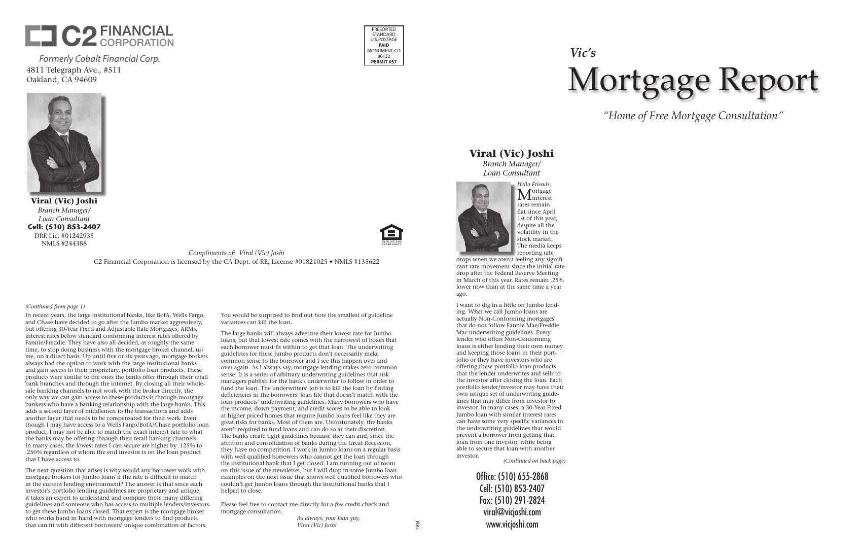 Vic's Mortgage Report, May 2019