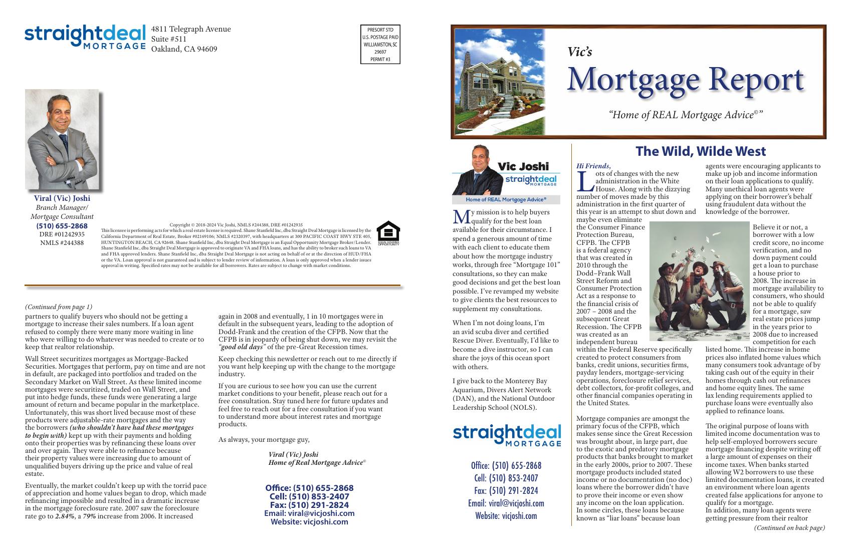 Vic's Mortgage Report, March 2025