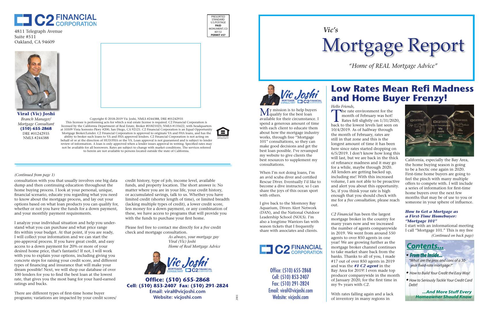 Vic's Mortgage Report, March 2020