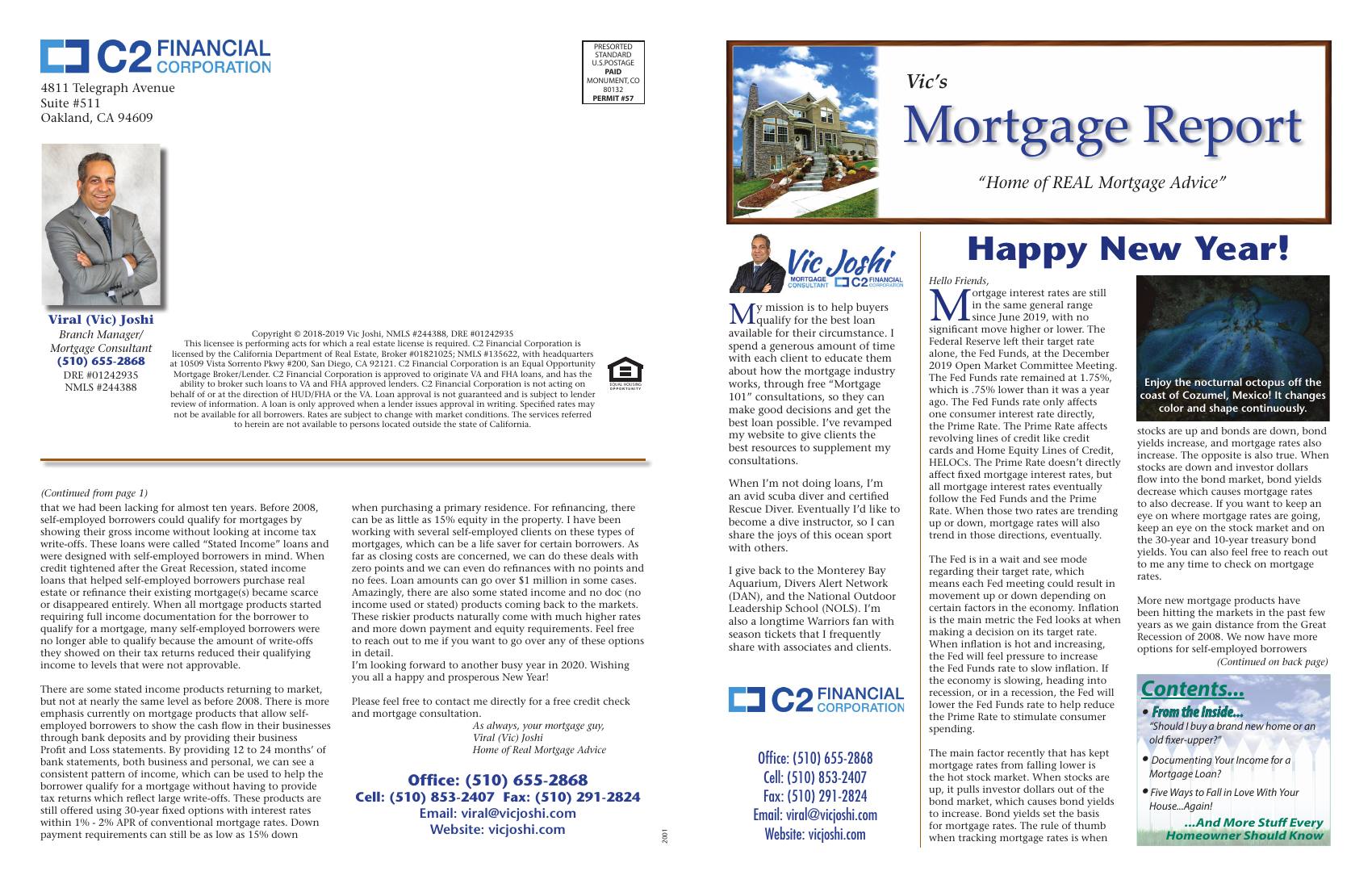Vic's Mortgage Report, January 2020