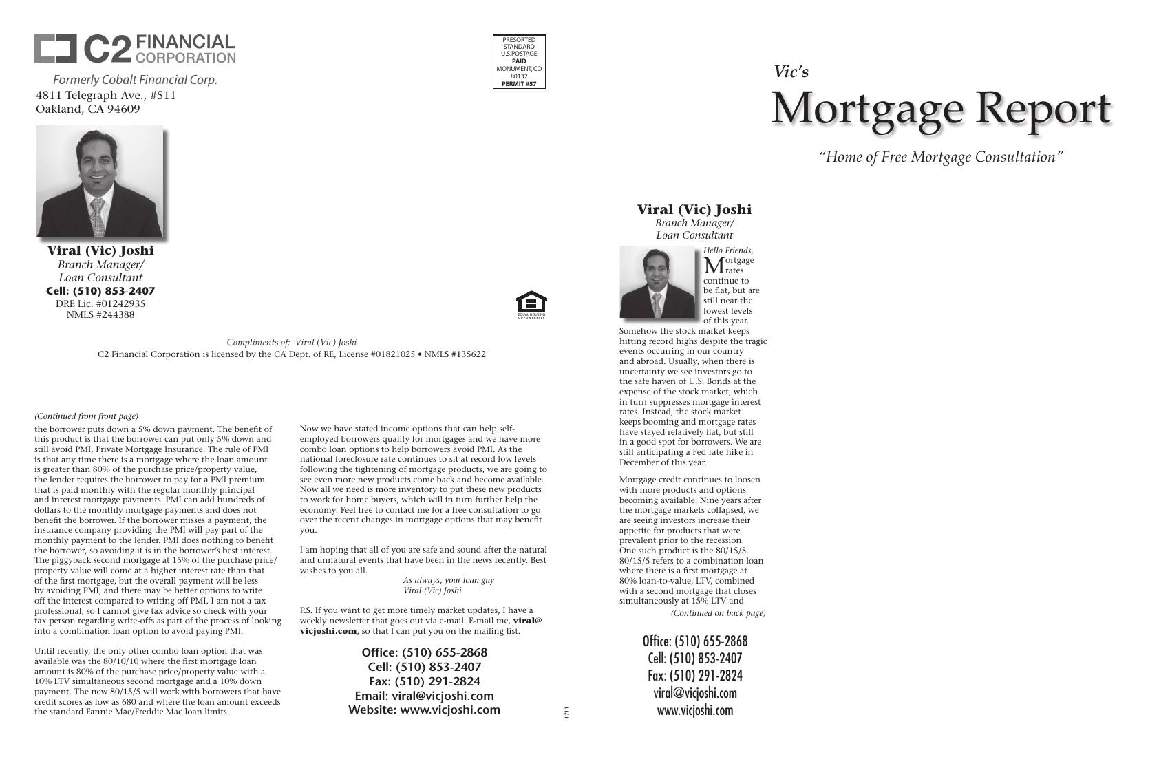 Vic's Mortgage Report, October 2017