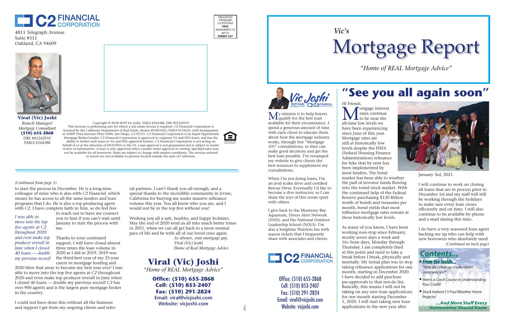 Vic's Mortgage Report, December 2020