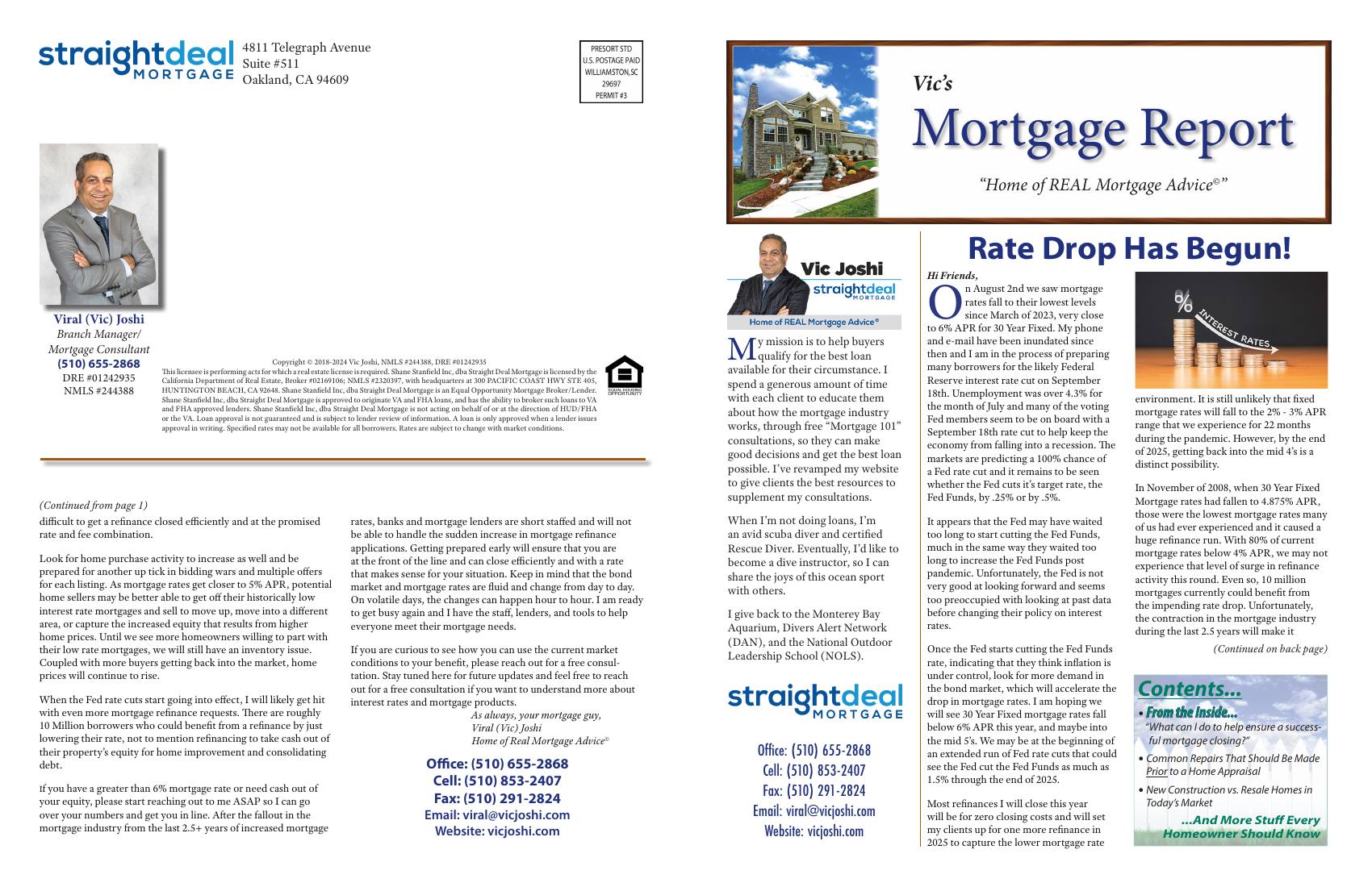 Vic's Mortgage Report, September 2024