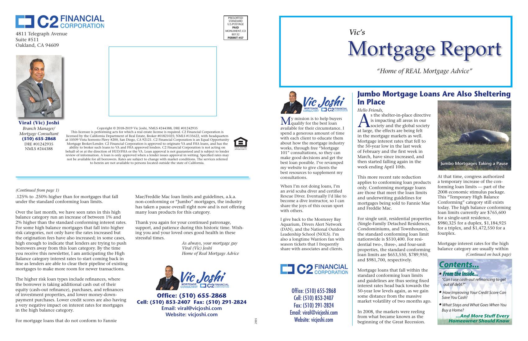 Vic's Mortgage Report, May 2020