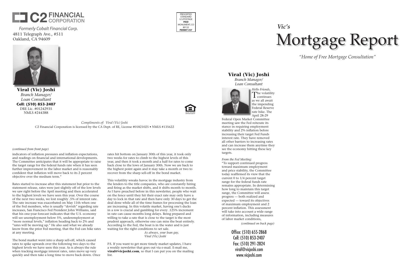 Vic's Mortgage Report, June 2015