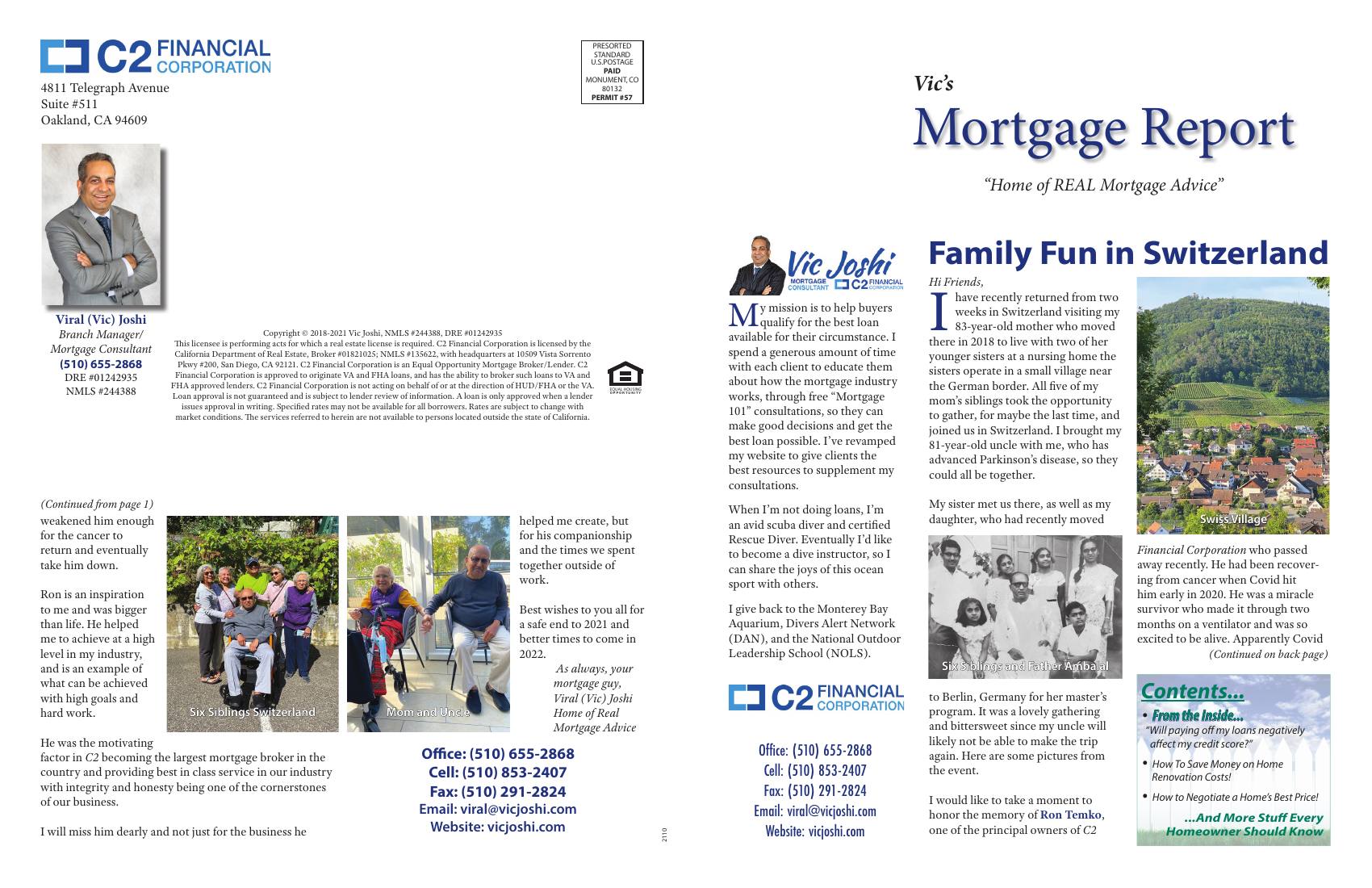 Vic's Mortgage Report, October 2021