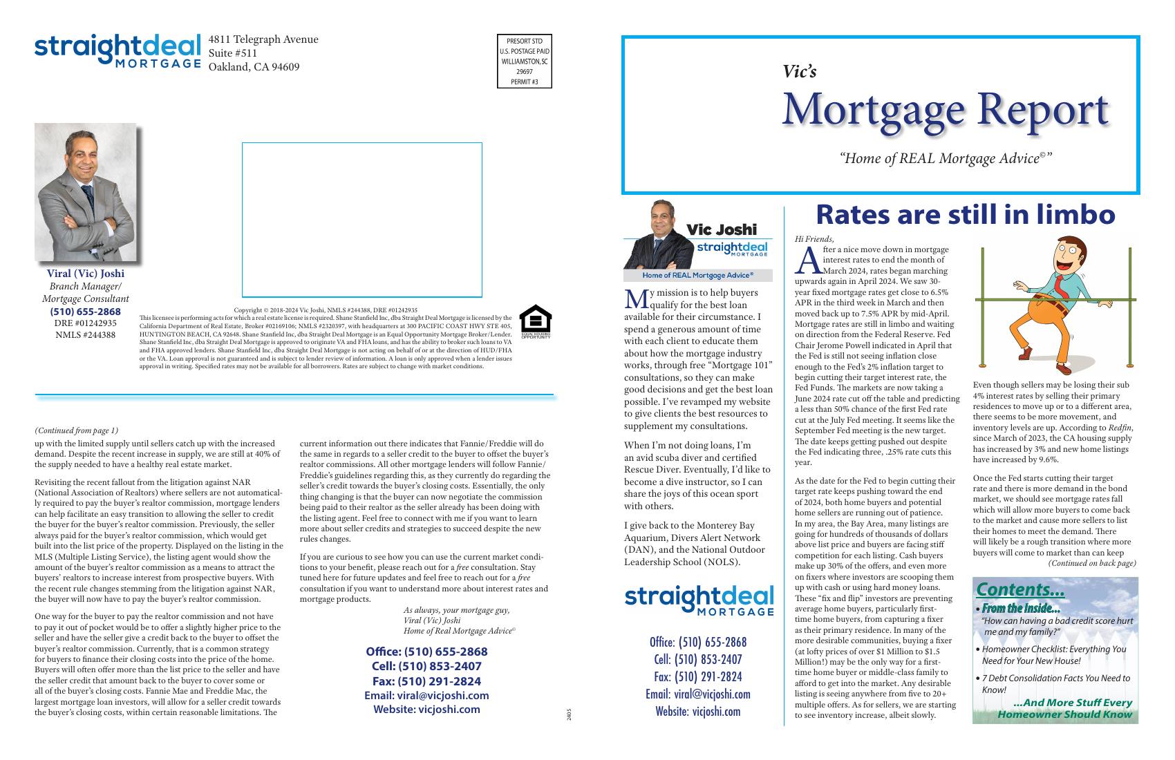 Vic's Mortgage Report, May 2024