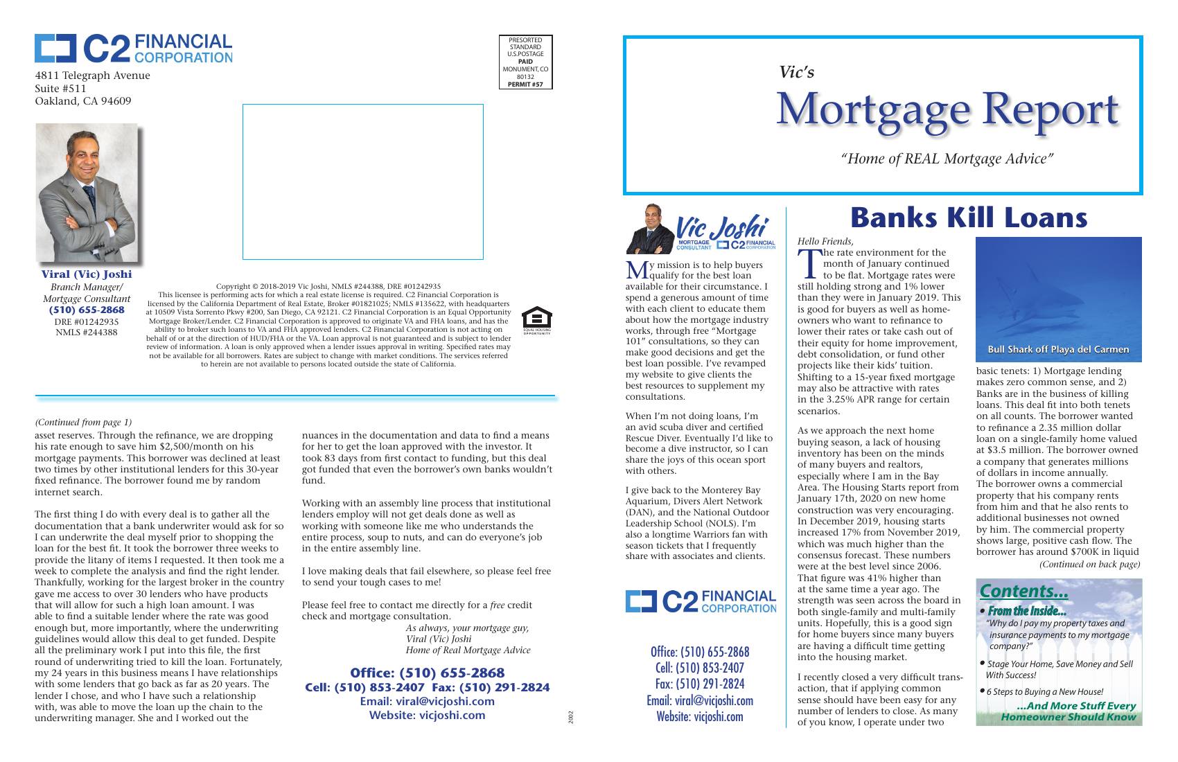 Vic's Mortgage Report, February 2020