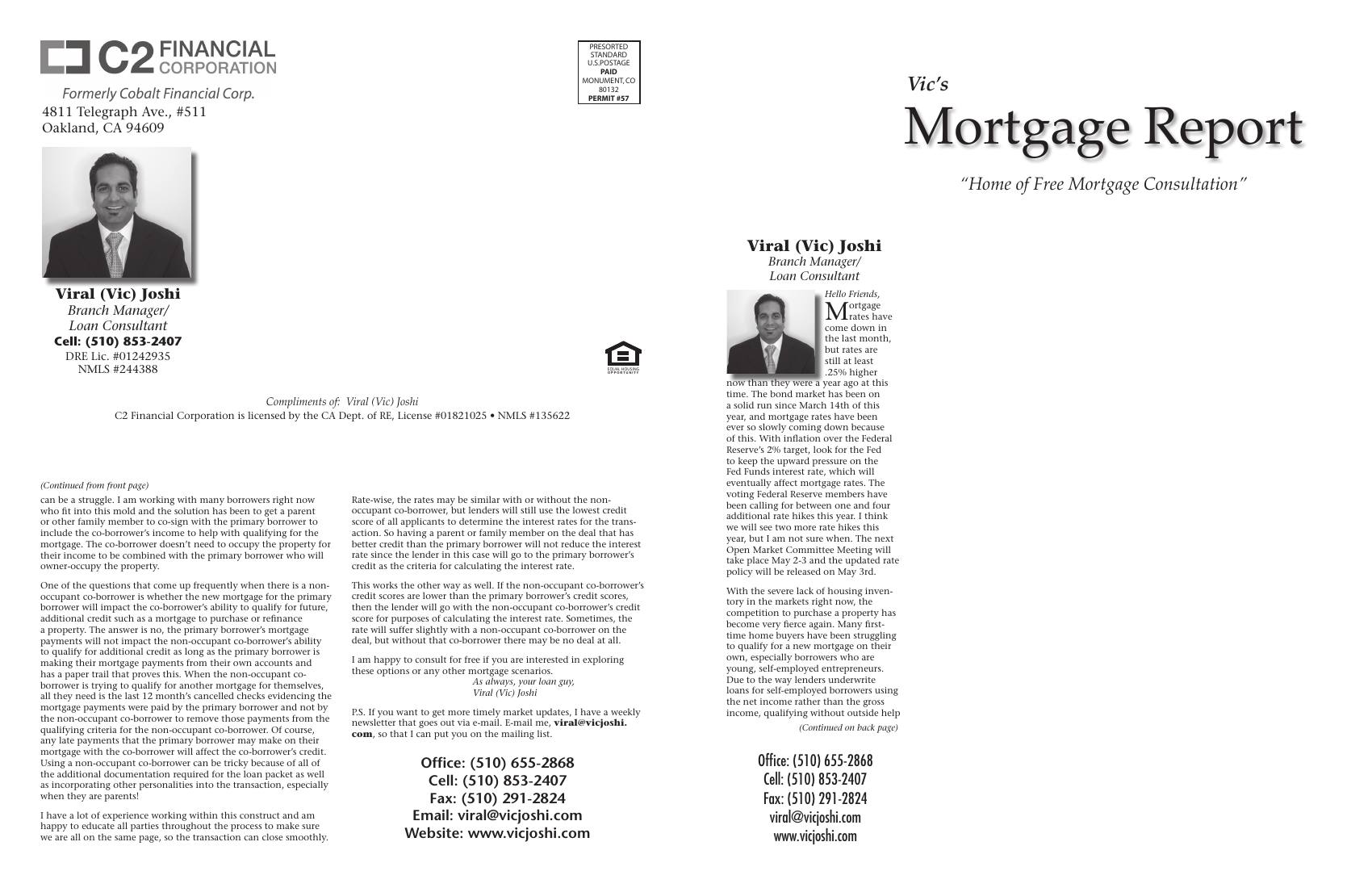 Vic's Mortgage Report, April 2017
