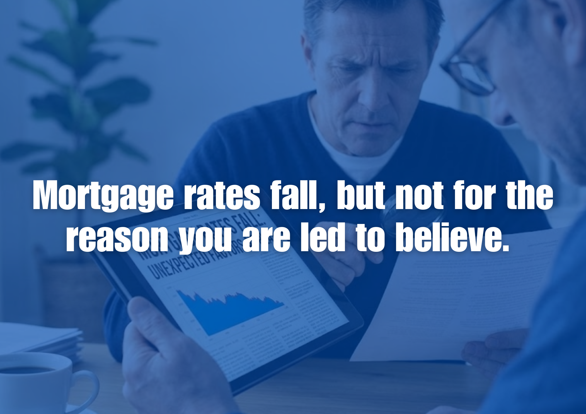 Mortgage rates fall, but not for the reason you are led to believe.
