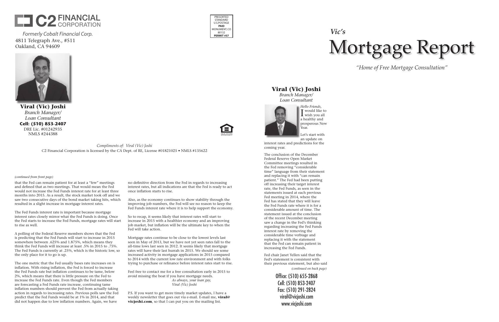 Vic's Mortgage Report, December 2014