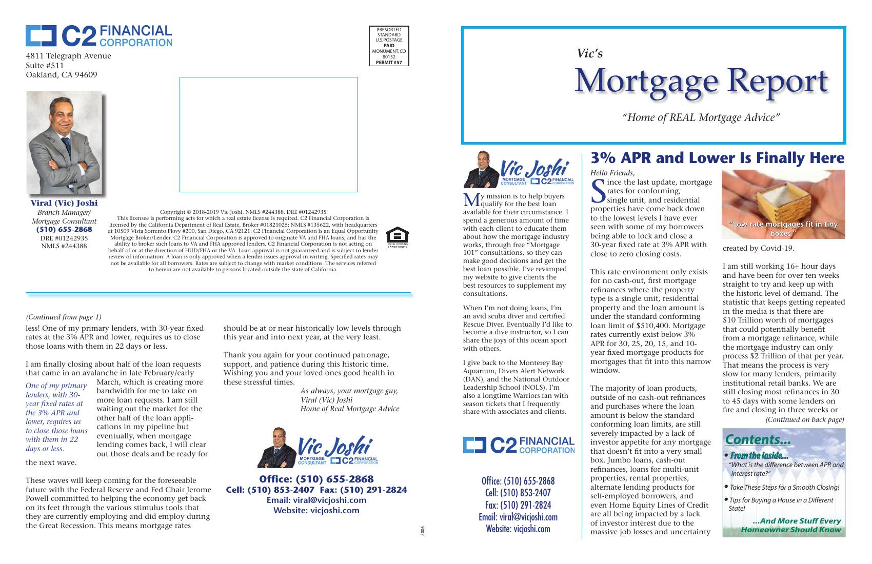 Vic's Mortgage Report, June 2020