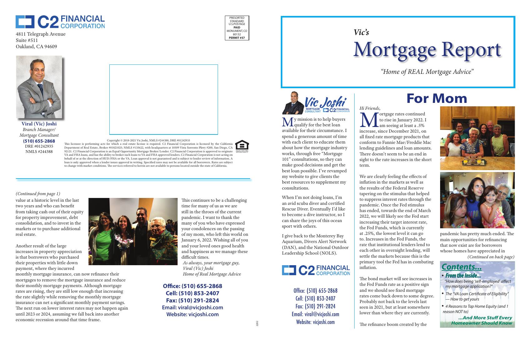 Vic's Mortgage Report, February 2022