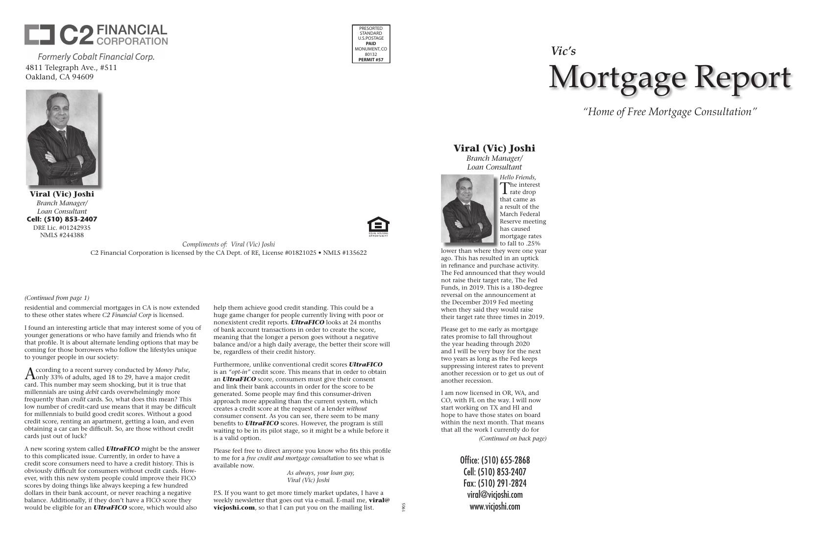 Vic's Mortgage Report, April 2019
