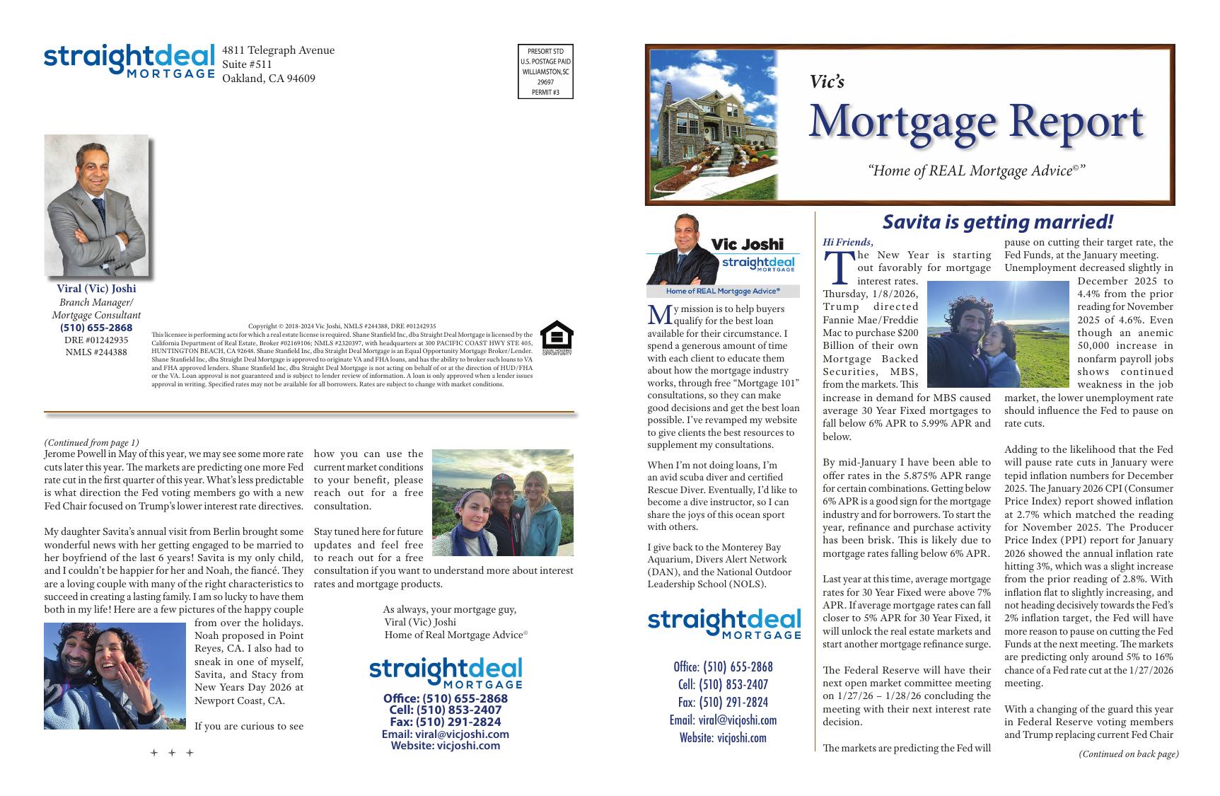 Vic's Mortgage Report, February 2026