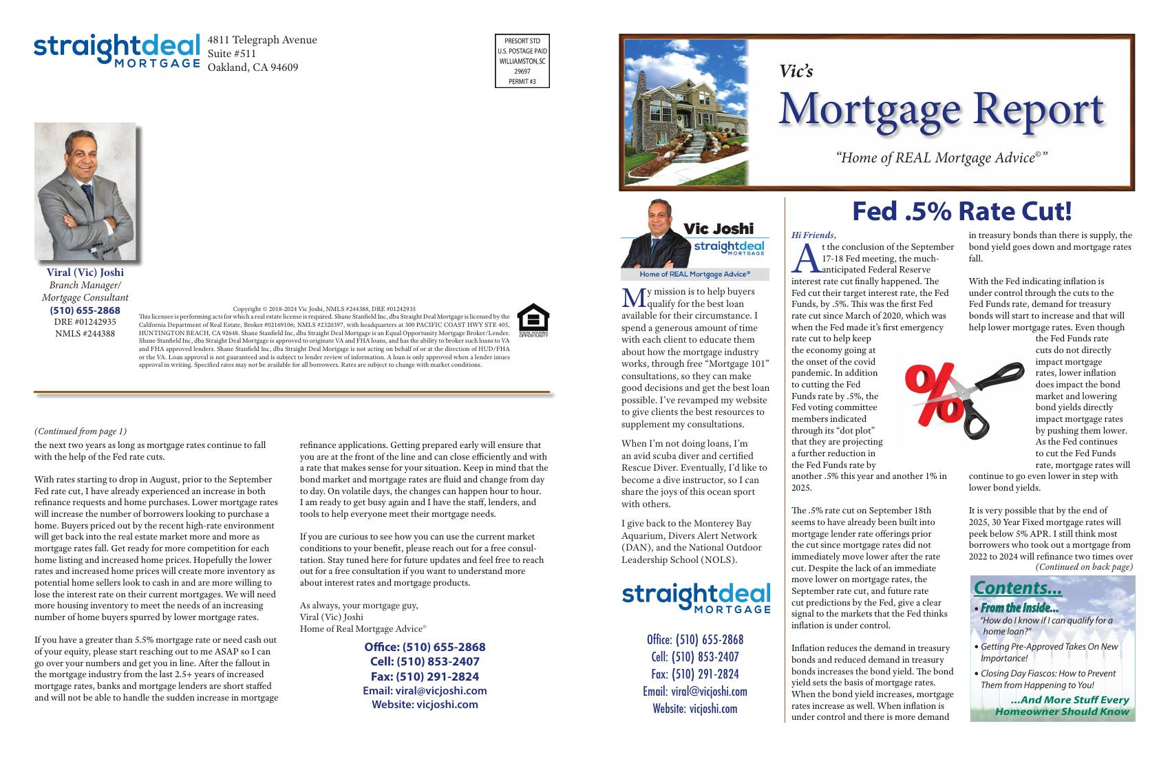 Vic's Mortgage Report, October 2024