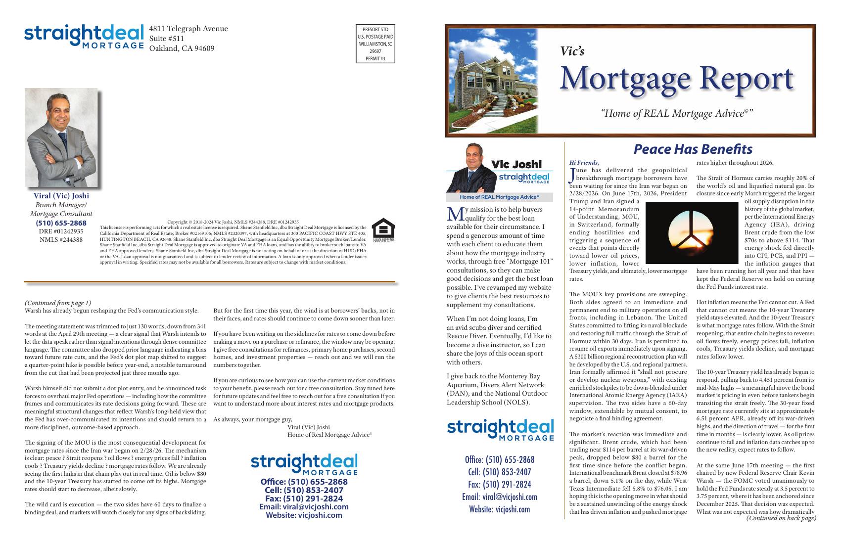 Vic's Mortgage Report, July 2026