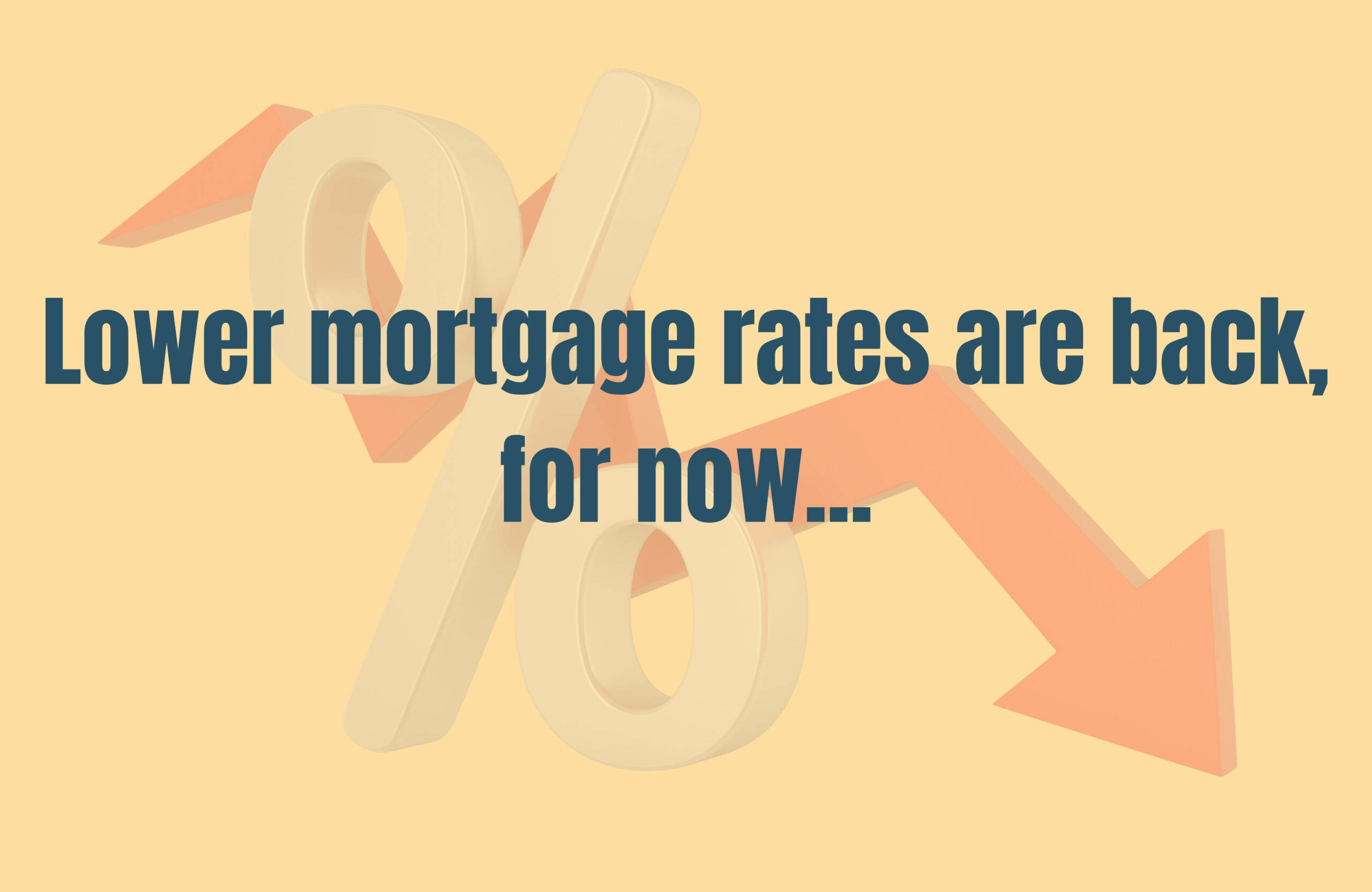 Lower mortgage rates are back, for now…